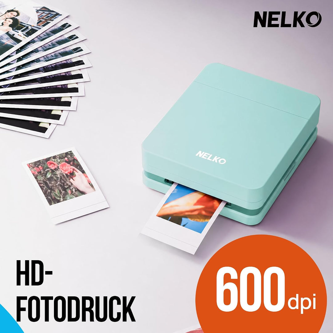 Nelko Fotodrucker PP01 Farbe Tragbarer Mini Fotodrucker, Grün