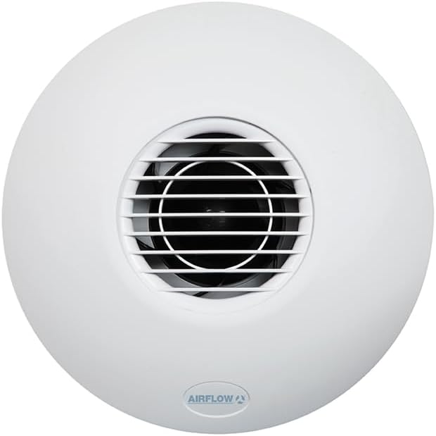 Airflow iCON 30 Badlüfter Abluftventilator – 100mm/4 | 33 l/s Luftstrom, Energieeffizient 10,7W, Lei