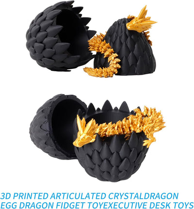 Yearsahrk 3D Gedrucktes Drachenei Geheimnisvolle Drachen Spielzeug Realistische Realistische Bewegli