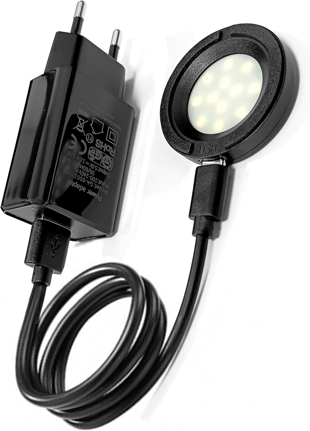 LED Schnellladelampe Smart für Solar Uhren Ladegerät mit USB-Anschluss & Netzadapter