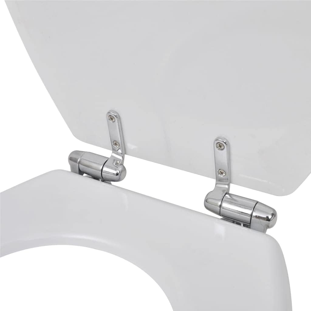 HOMIUSE Toilettensitz MDF Deckel mit Absenkautomatik Weiss Toilettendeckel Wc Sitz mit Absenkautomat