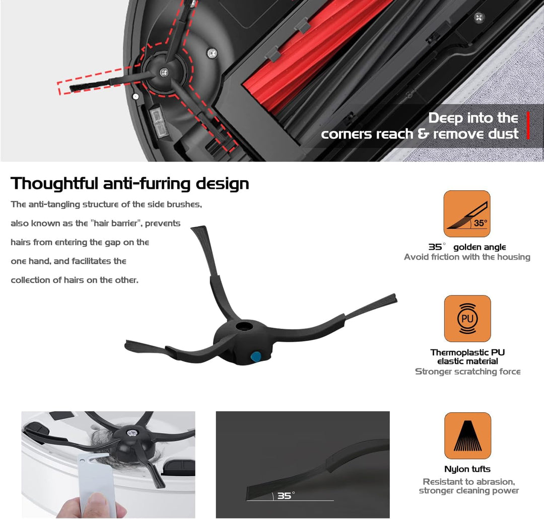 Ruucy 20 Stück Zubehör für Roborock S8/S8 Pro Uitra/G20 Staubsauger- 2 Hauptbürste (Duoroller Bürste