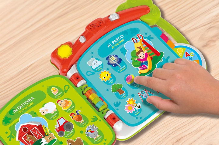 Clementoni Baby Scopro die Welt in 100 Worten – interaktives Buch 1 Jahr sprechend elektronisch spre