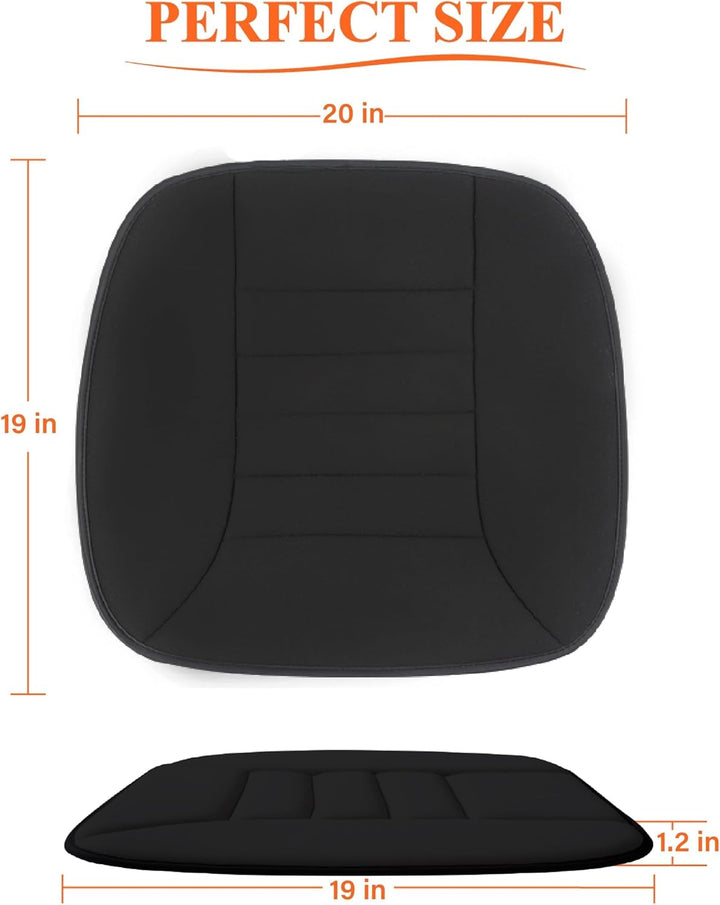 kingphenix Auto Sitzkissen mit 3,0 cm Komfort Memory Foam Sitzkissen für Auto und Bürostuhl - Schwar
