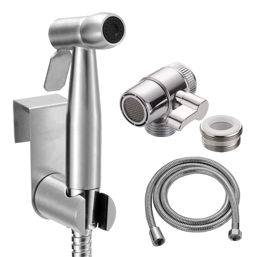 Bidet Edelstahl Handbrause, Muslimische Edelstahldusche Und Baby-StoffwindelsprüH Kit Mit Wasserhahn
