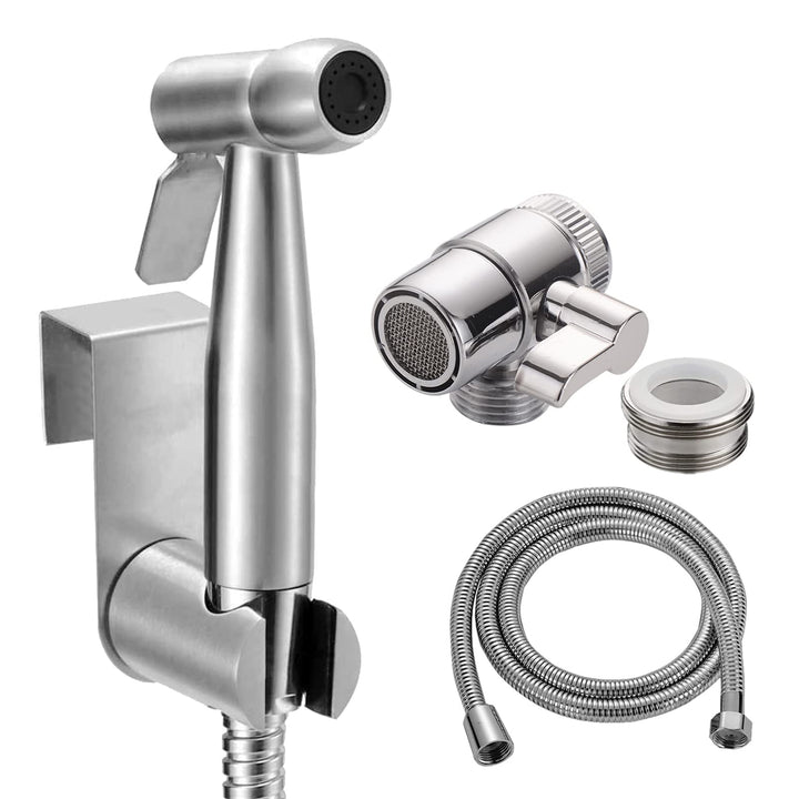 Bidet Edelstahl Handbrause, Muslimische Edelstahldusche Und Baby-StoffwindelsprüH Kit Mit Wasserhahn