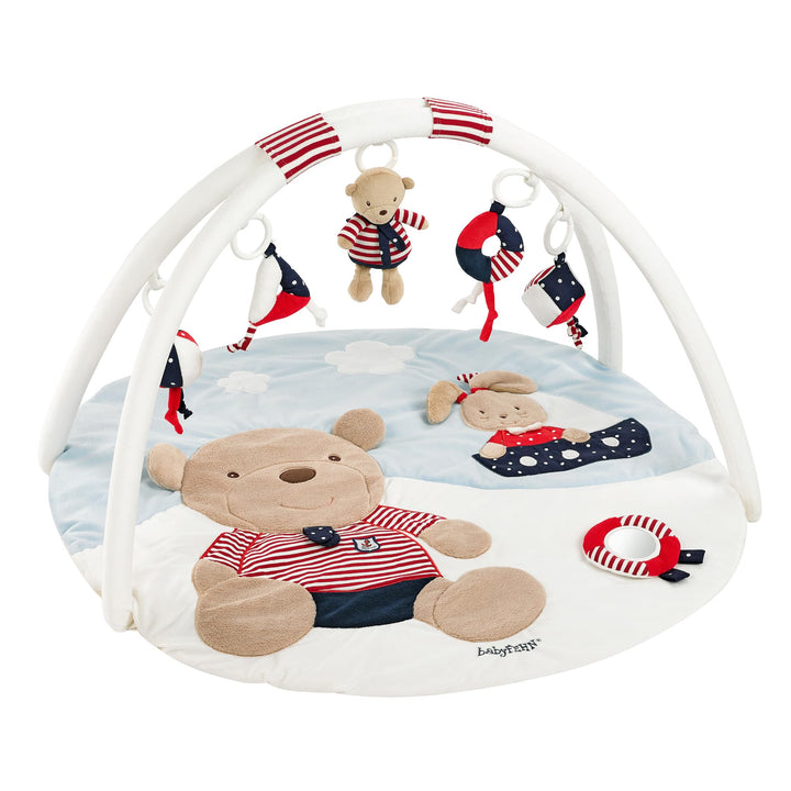 Fehn 078220 3-D-Activity-Decke Teddy / Spielbogen mit 5 abnehmbaren Spielzeugen für Babys Spiel & Sp
