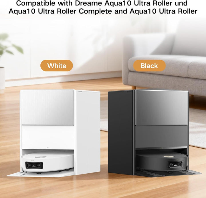 17 Stück Zubehör für Dreame Aqua10 Ultra, 1 Hauptbürste 1 Rollen-Wischtuch, 2 HEPA-Filter, 4 Seitenb