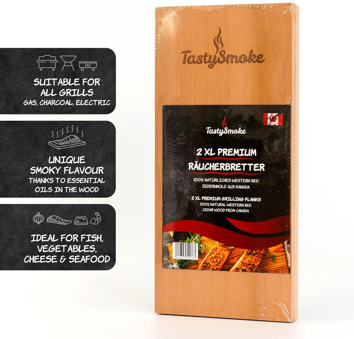 Premium Zedernholzbrett zum Grillen (2, Zedernholz) 2 Zedernholz, 2 Zedernholz
