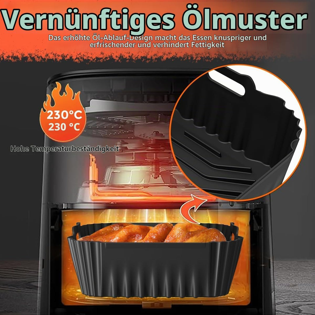 Silikonform für Heissluftfritteuse, Heissluftfritteusen Zubehör für Philips 6,2 L NA230, Ninja AF180