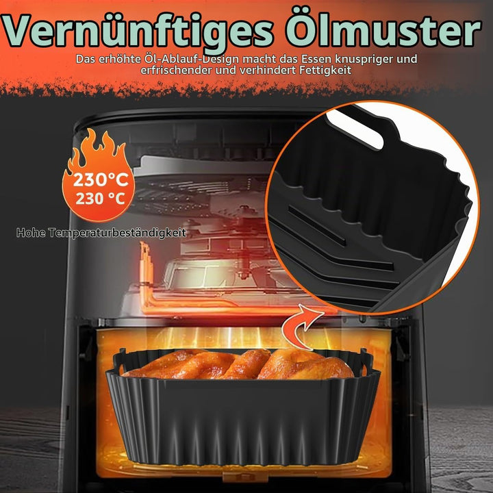 Silikonform für Heissluftfritteuse, Heissluftfritteusen Zubehör für Philips 6,2 L NA230, Ninja AF180