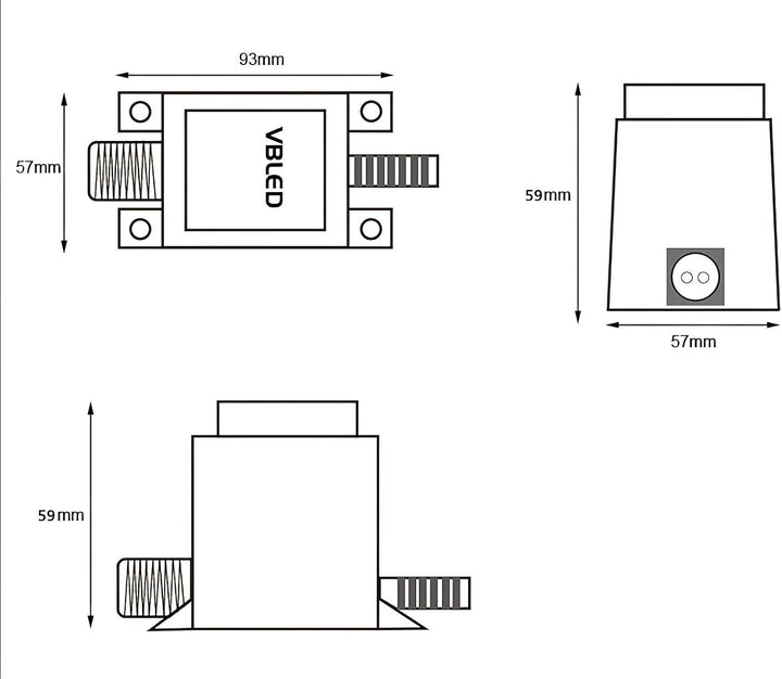 VBLED® Aussen Steckernetzteil Trafo 12V AC / 30W / IP67 für den Betrieb von Leuchten mit IP44 Stecks