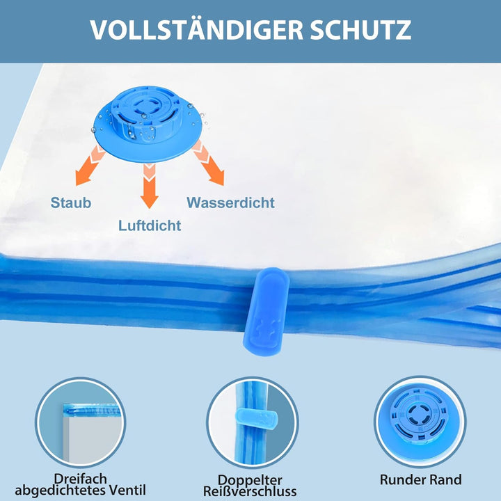 Vakuumbeutel für Kleidung Bettdecken mit Elektrische Pumpe 15 Stück Reise Schnelles Ablassen der Luf