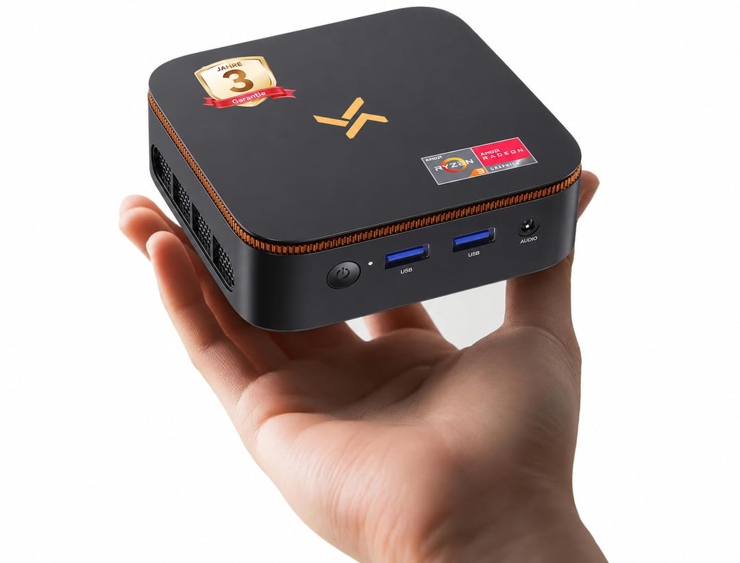 Huidun H50 Ryzen 3300U Mini PC Win 11 Pro(Bis zu 3.5GHz), 16GB DDR4 512GB SSD, USB3.2/Dual WiFi/DP+H