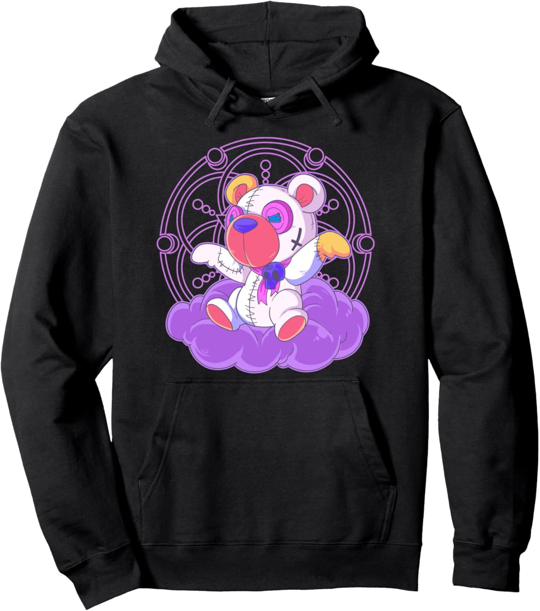Evil Teddy Pastel Goth Kawaii Gift Pullover Hoodie
