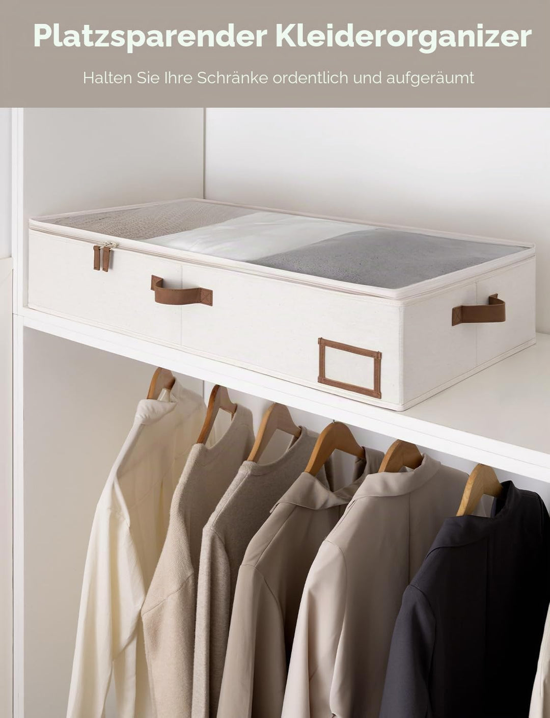 StorageWorks Aufbewahrungsboxen unter dem Bett, grosse Unterbett Aufbewahrung mit Deckel, robuste St
