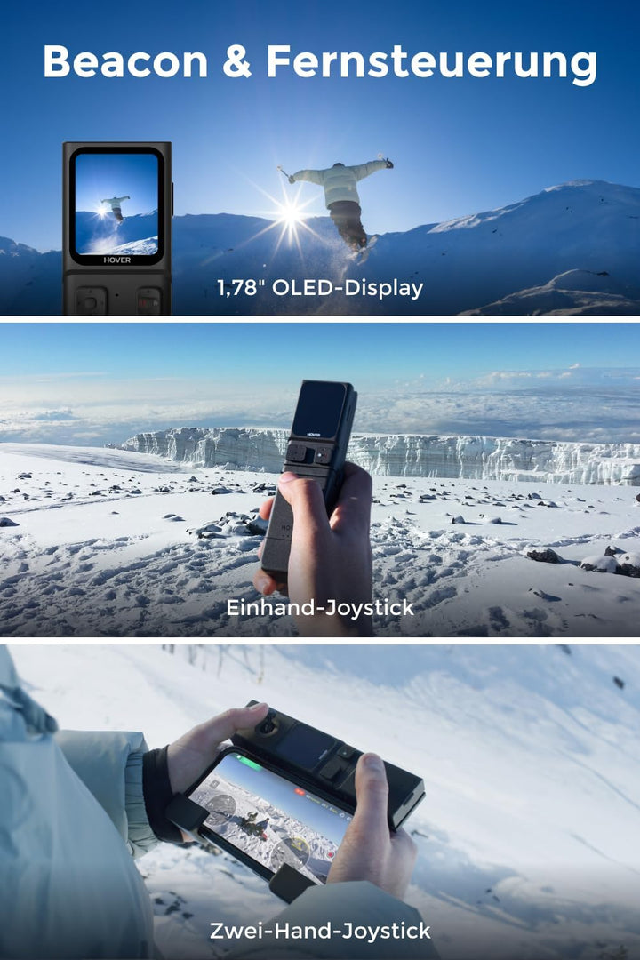 HOVERAir X1 PROMAX Drohne mit Kamera 8K, Faltbar Action Cam mit über 15 vollautomatischen Flugmodi,