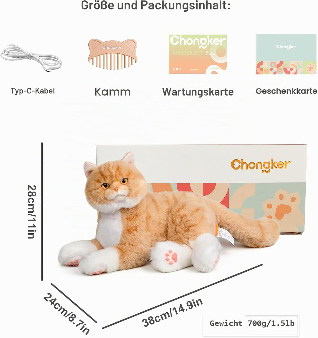 Interaktive Begleitroboter-Katzen, emotional unterstützendes Plüschtier mit Sprachausgabe, realistis