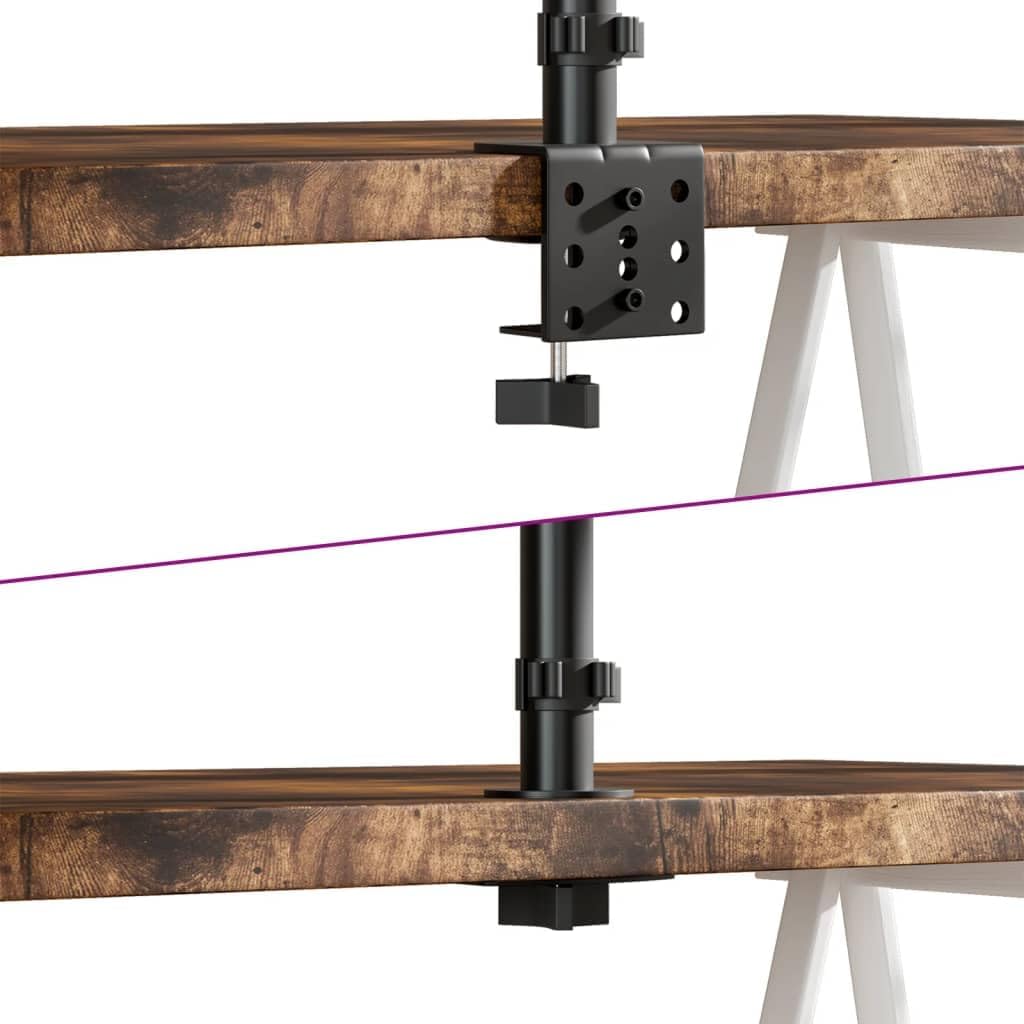 Monitorhalterung Schwarz Stahl VESA 75 100 mm höhenverstellbar schwenkbar neigbar drehbar für 13 27