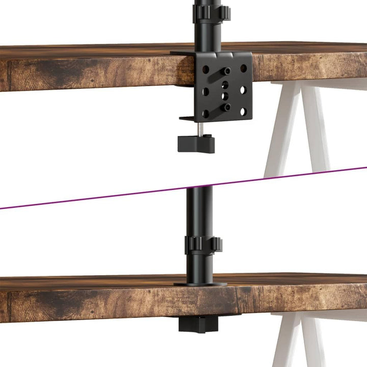 Monitorhalterung Schwarz Stahl VESA 75 100 mm höhenverstellbar schwenkbar neigbar drehbar für 13 27