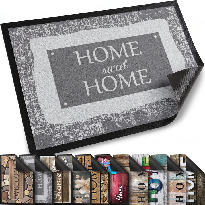Valia Home Hochwertige Fussmatte 60x80 cm (Large) – Schmutzfangmatte für Innen & Aussen, rutschfest