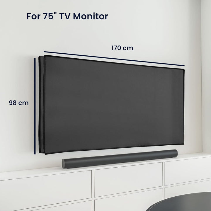 kwmobile 75" TV Abdeckung Indoor - Fernseher Hülle Bildschirmschutz Abdeckung - TV Bildschirm Staubs