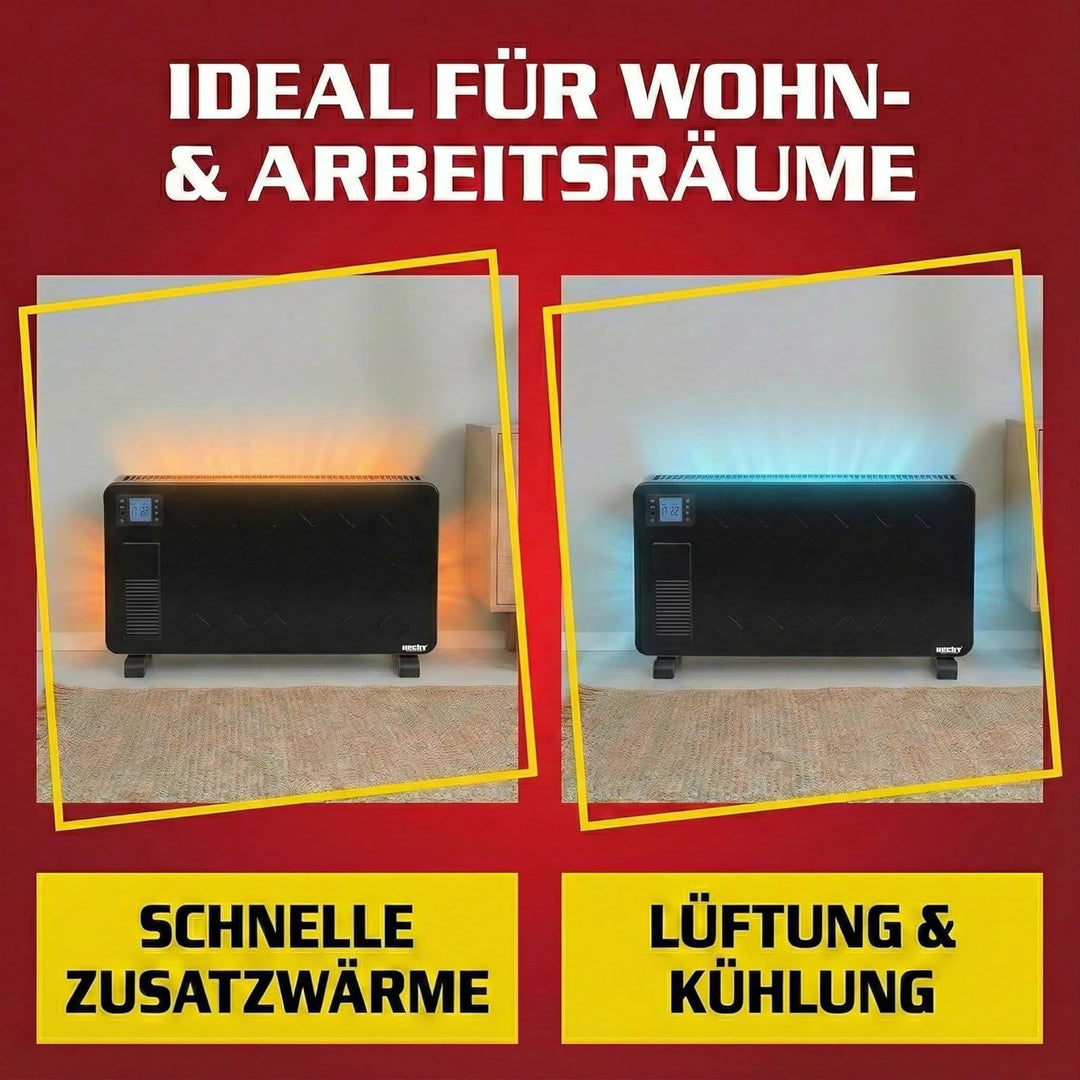 HECHT Elektroheizung (Brandneue Version) - Heizgerät für eine schnelle und wohlfühlende Wärme – Stro