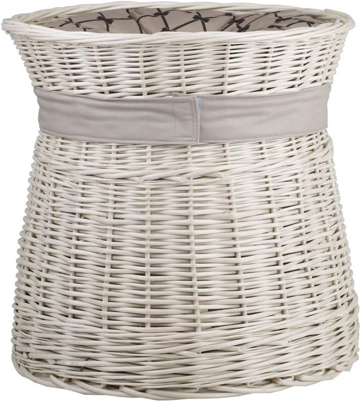 e-wicker24 Runde Katzenhütte, Katzenkorb aus Weide, Korb für die Katze mit Zwei Etagen, Katzenlager