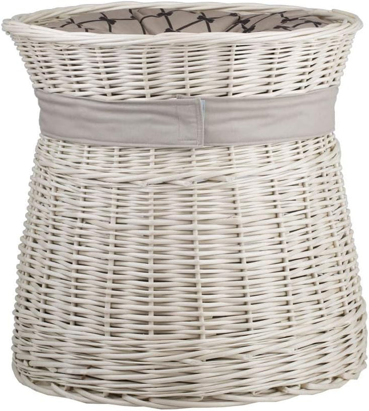 e-wicker24 Runde Katzenhütte, Katzenkorb aus Weide, Korb für die Katze mit Zwei Etagen, Katzenlager