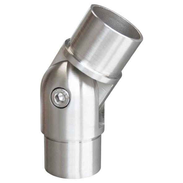 Steckfitting mit Gelenk, für Rohr Ø 48,3x2,0 Edelstahl V2A Rohrverbinder Verbinder für Rohre Gelände