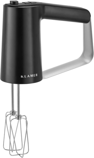 KLAMER Handrührgerät, 500 Watt Handrührer mit Turbostufe, 5 Stufen Handmixer mit Schneebesen, Rührbe