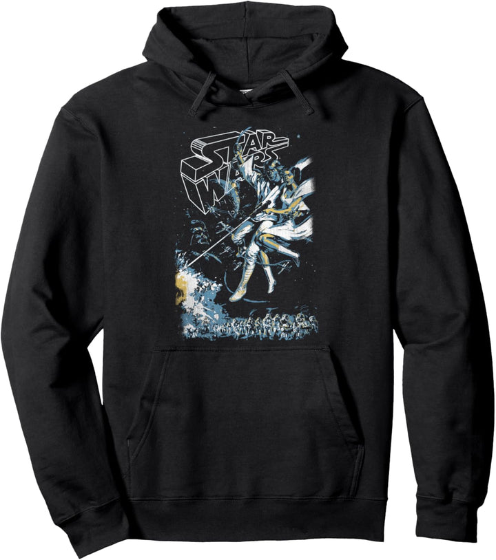 Star Wars Leia & Luke To Save The Day Poster Pullover Hoodie