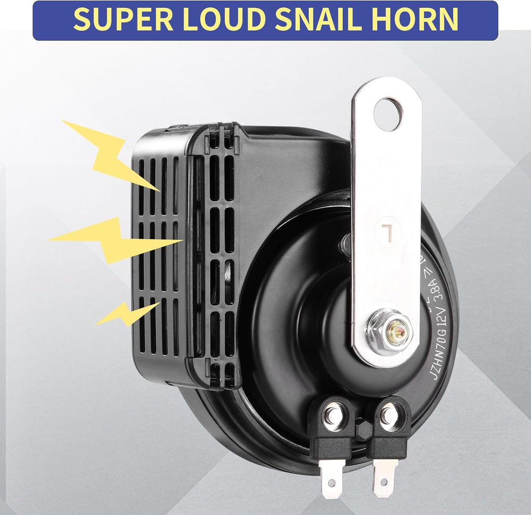 Rupse Hupe Autohupe 2 Stück, Laut Horn Signalhorn mit Wasserdichte, für 12v Pkw Lkw Wohnmobile Motor