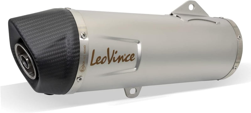 Auspuffanlage LeoVince Komplettanlage SBK LV ONE EVO, Edelstahl, Carbon Kappe, mit Katalysator, mit
