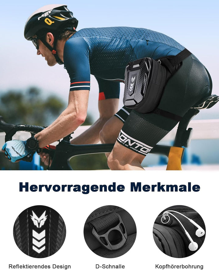 Rolgno Beintasche Motorrad, Bauchtasche Gürteltasche Herren Damen, [Erweiterter Stauraum] Oberschenk