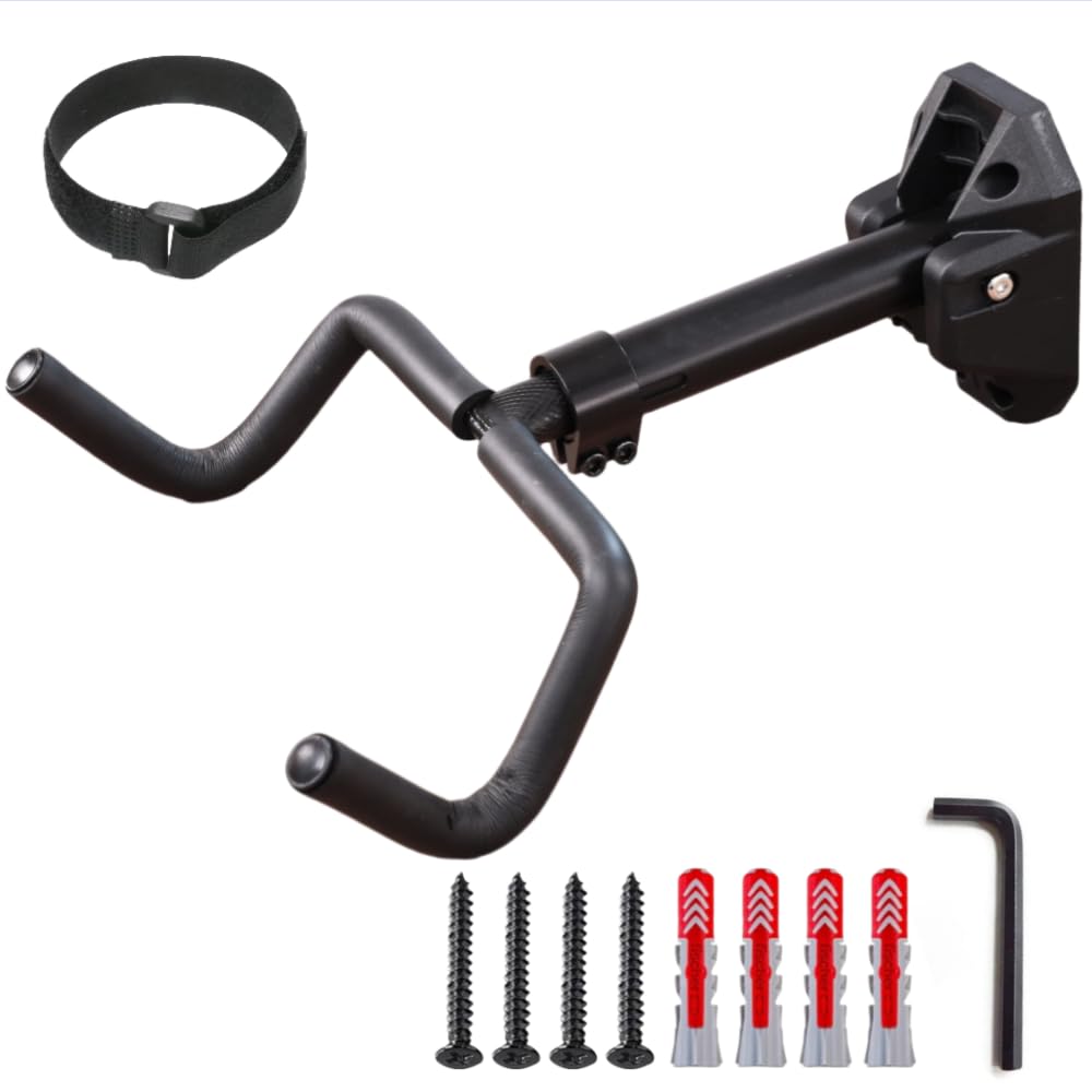 Wandmontierter Fahrrad-Parkständer, Fahrrad-Wandhalterung mit verstellbarem Winkel und Wandabstand,