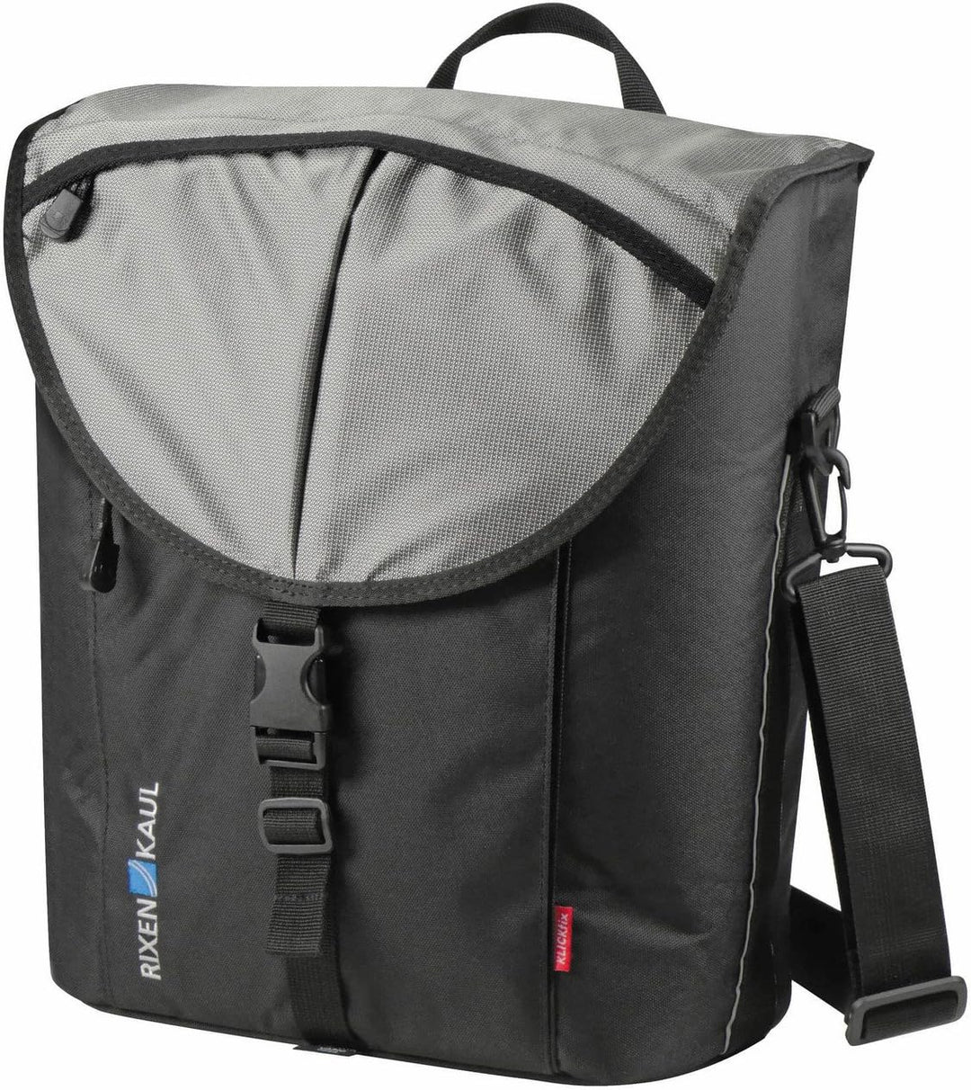 KLICKFix Gepäckträgertasche Cita Vario, Schwarz/Silber, 16 x 30 x 35 cm, 20 Liter