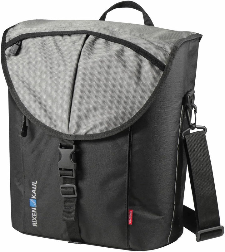 KLICKFix Gepäckträgertasche Cita Vario, Schwarz/Silber, 16 x 30 x 35 cm, 20 Liter