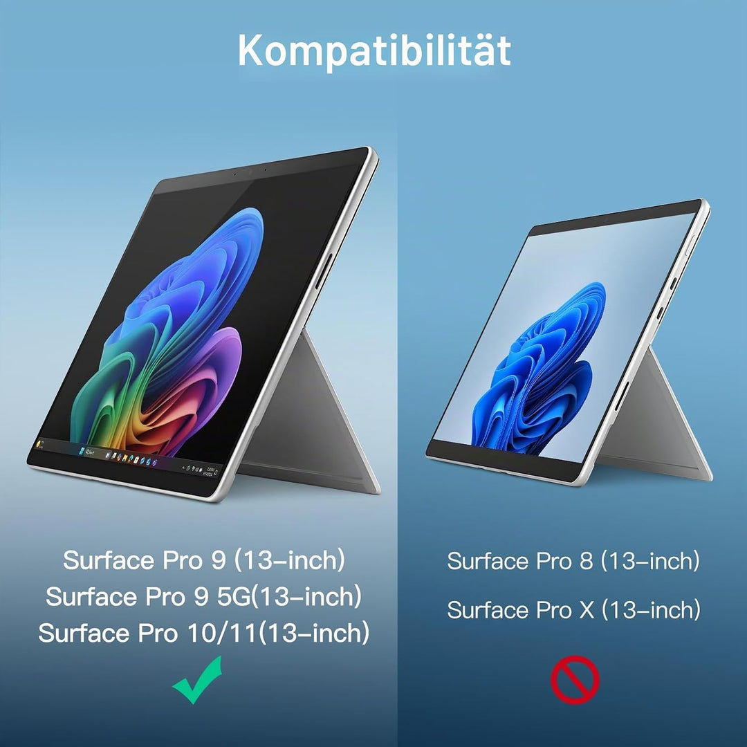 JETech Schutzfolie für Surface Pro 11/10 (2024)/Pro 9 (2022) 13 Zoll, 9H Panzer Schutz Glas Folie Di