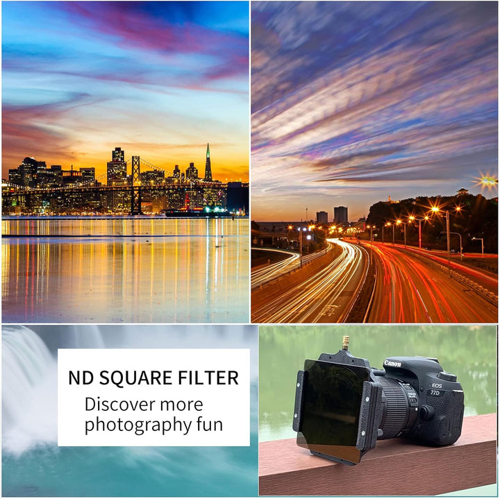 FOTGA 100x100mm Rechteckfilter ND2+ND4+ND8+ND1000 Graufilter Square Neutral Dichte MC ND Filter, Qua