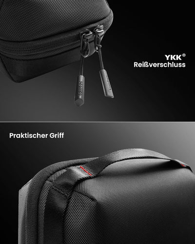 tomtoc Zubehörtasche Kabeltasche, Elektronik Tech Pouch Laptop Zubehör Organizer Tasche Cable Bag Re