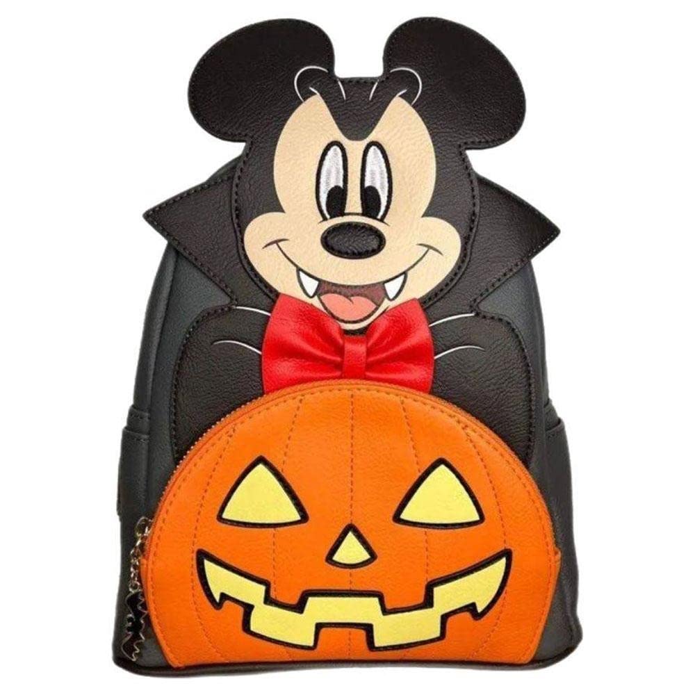 Loungefly Vampir Mickey mit Glow in the Dark Pumpkin Mini Rucksack Exklusiv, Mehrfarbig/Meereswellen