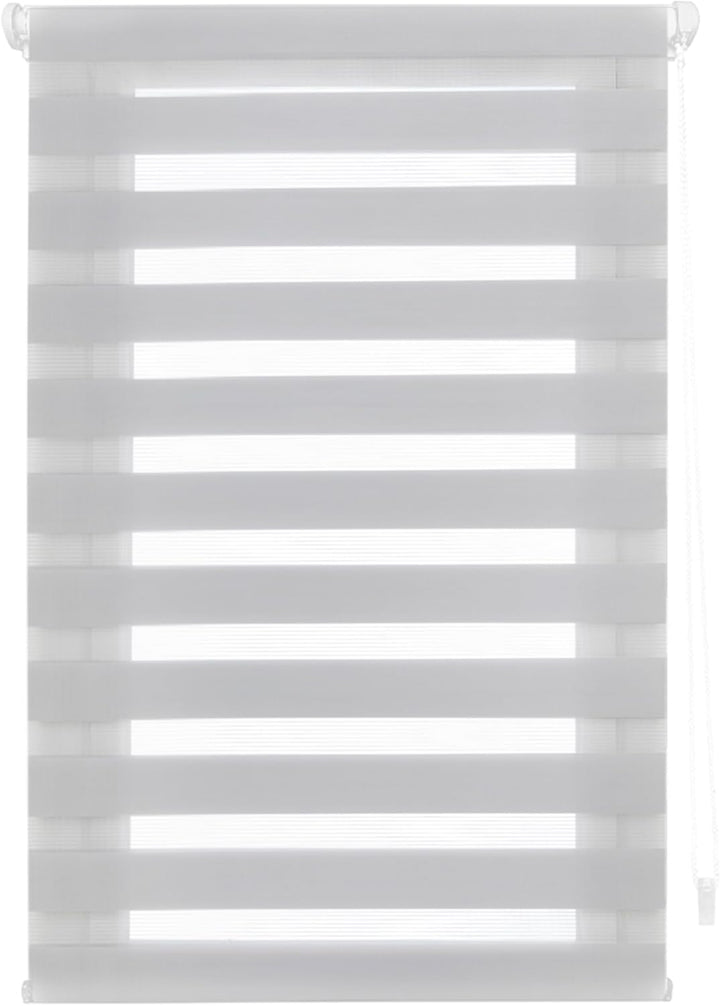 Blindecor - Indus doppelrollo klemmfix ohne bohren - duo rollo klemmfix Silbergrau - 50 x 220 cm (Br