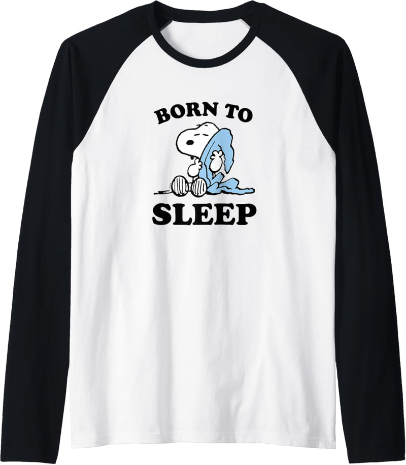 Peanuts - Snoopy Born To Sleep Raglan