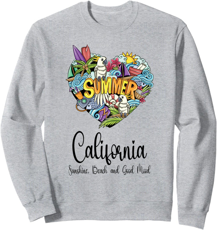 California, Beach, Surfer, Tauchen, California Sweatshirt