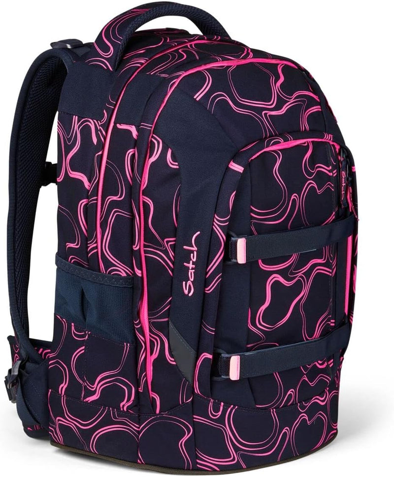 satch Pack Schulrucksack Set 3tlg. mit Sporttasche und Schlamperbox Pink Supreme