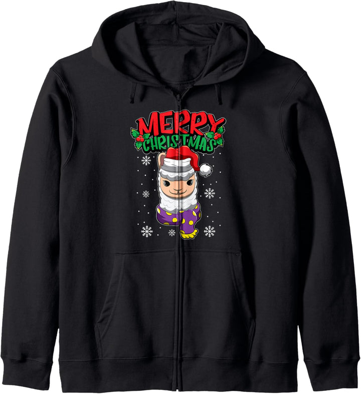 Weihnachtslama - Süsse Weihnachtstiere - Lama Kapuzenjacke