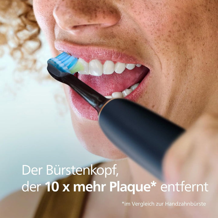 Philips Sonicare C3 Premium Plaque Defense, Original Ersatzbürstenköpfe, Schwarz, 4er-Pack, HX9044/8