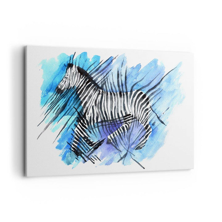 Bilder auf Leinwand 100x70cm Leinwandbild Zebra Streifen Tierwelt Pelz Gross Wanddeko Bild Schlafzim
