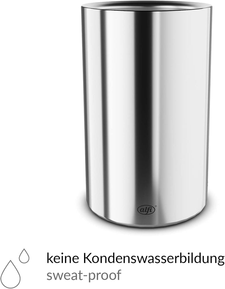 alfi VINO Flaschenkühler Edelstahl 0,70-1,00 l, silber glänzend Stainless Steel Polished zylindrisch